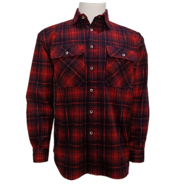Custom 100% Cotton Plaid Flannel Casual Shirts