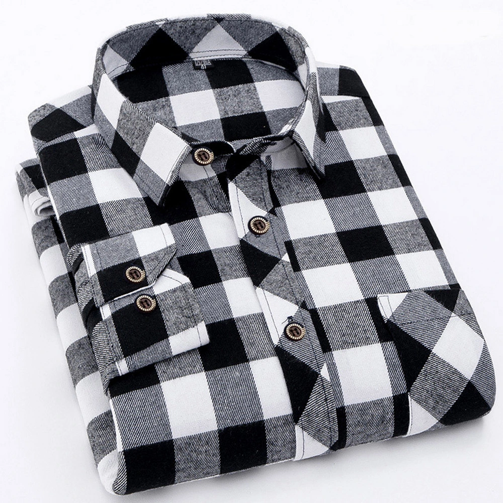 Spring Flannel Shirts Thin Fabric Light Gram Weight Daily Wear