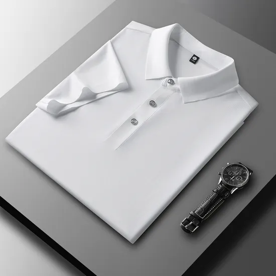 Premium Solid Color Polo Shirt for Versatile Business and Casual Outfits