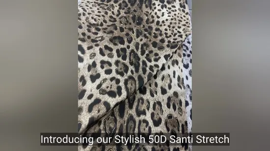 Stylish 50d Santi Stretch Base Leopard Print Women′s Fashion 