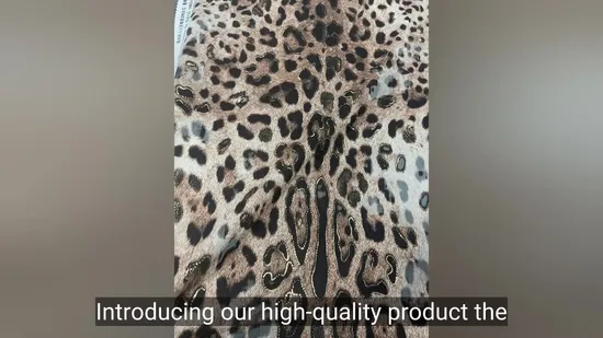 Luxurious Silk Feel Leopard Print Transfer with 50d Stretch 