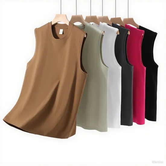 Custom Printable Many Color Combed Cotton Sleeveless T