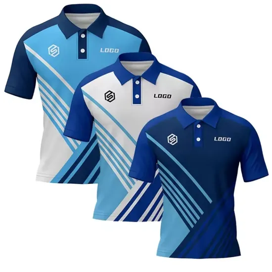 Custom Polyester Men′s Polo Shirt Quick Drying Sublimation Printed Golf Polo Shirts 