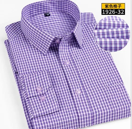 Custom Spring Autunm New Fashion Men Cotton Plaid Printed Ropa De Hombre Long
